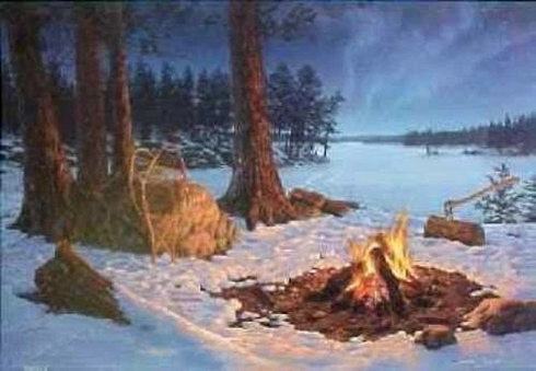Darrell Bush was born in East Moline , Illinois . As a Signed and Numbered Limited Edition  Lithograph: "Winter Tracks"