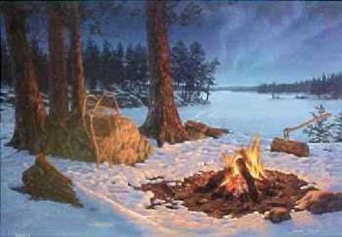 Darrell Bush was born in East Moline , Illinois . As a Signed and Numbered Limited Edition  Lithograph: "Winter Tracks"