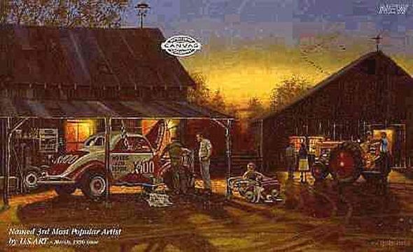 Dave Barnhouse Canvas Edition Print: "Saturday Night Special"