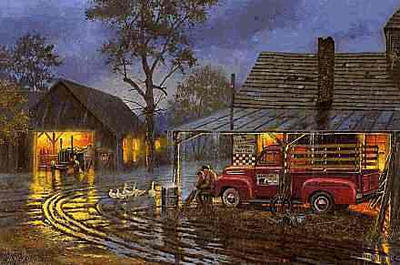 Dave Barnhouse Canvas Edition Print: "Shelter From the Storm"