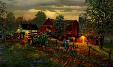 Dave Barnhouse Hand Signed and Numbered Limited Edition Print "America's Heartland "