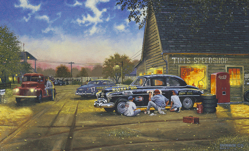 Dave Barnhouse Handsigned and Numbered Limited Edition Canvas:"A Finishing Touch"