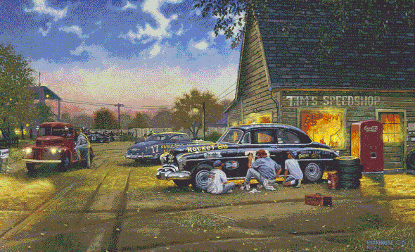 Dave Barnhouse Handsigned and Numbered Limited Edition Canvas:"A Finishing Touch"