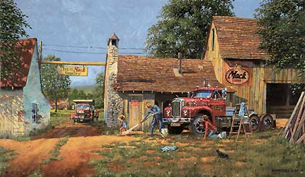 Dave Barnhouse Handsigned and Numbered Limited Edition canvas Giclee: "This is Mack Country"