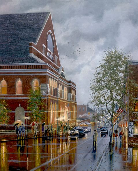 Dave Barnhouse Handsigned and Numbered Limited Edition Giclee on Canvas : "Grand Ole Opry"