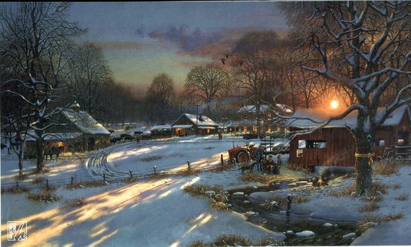 Dave Barnhouse Handsigned and Numbered Limited Edition Print:"Back Home Again"