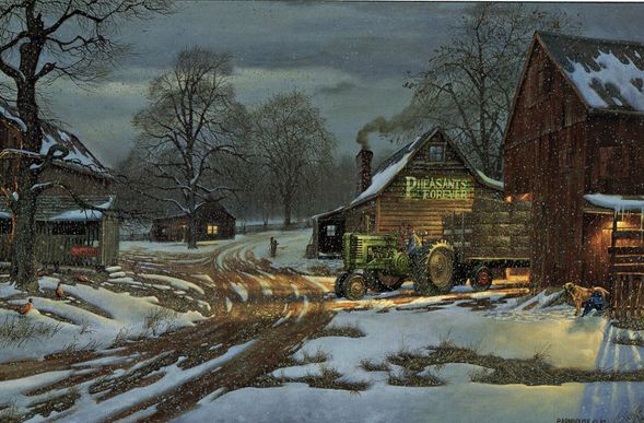 Dave Barnhouse Handsigned and Numbered Limited Edition Print:"Country Partners"