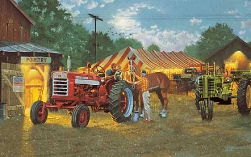 Dave Barnhouse Horsepower Signed and Numbered Limited Edition Lithograph: "Horse Power"