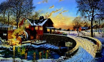 Dave Barnhouse Limited Edition Print:"The Skating Party"