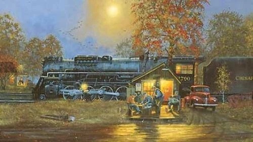 Dave Barnhouse Signed and Limited Edition Lithograph: "Passing Time"