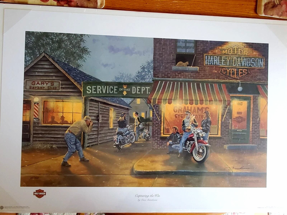 Dave Barnhouse Signed and Numbered Limited Edition Lithograph: "Capturing the Win"