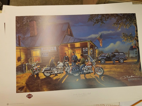 Dave Barnhouse Signed and Numbered Limited Edition Lithograph: "Let The Good Times Roll"