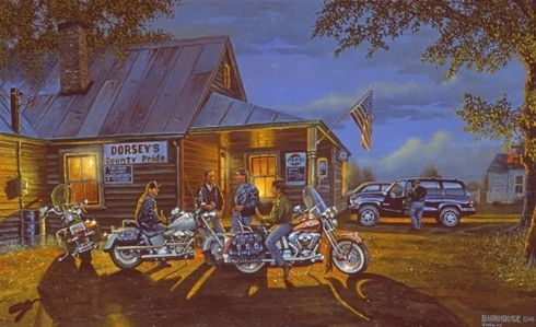 Dave Barnhouse Signed and Numbered Limited Edition Lithograph: "Let The Good Times Roll"