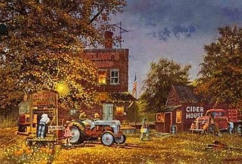 Dave Barnhouse Signed and Numbered Limited Edition Lithograph: "Ready Or Not"