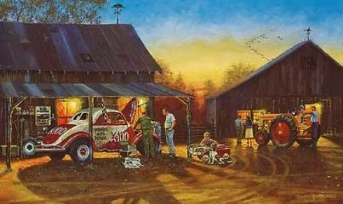 Dave Barnhouse Signed and Numbered Limited Edition Lithograph: "Saturday Night Special" Dave Barnhouse Signed and Numbered Limited Edition Lithograph: "Saturday Night Special"
