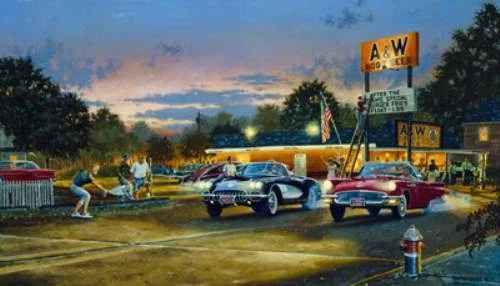 Dave Barnhouse Signed and Numbered Limited Edition Lithograph: "Sunset Strip"