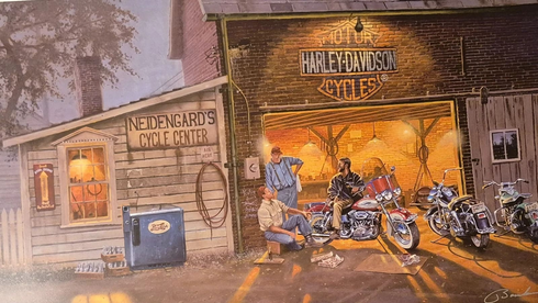 Dave Barnhouse Signed and Numbered Limited Edition Paper: "King of the Road 2" Dave Barnhouse Signed and Numbered Limited Edition Paper: "King of the Road 2"