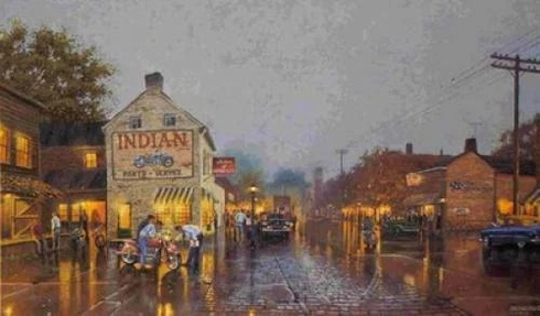 Dave Barnhouse Signed Limited Edition Lithograph: "Indian Summer"
