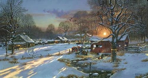 Dave Barnhouse Signed Limited Edition Size Artist Proof Lithograph: "Back Home Again"