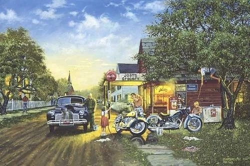 Dave Barnhouse This Signed and Numbered Limited Edition Lithograph: "Spring Cleaning"