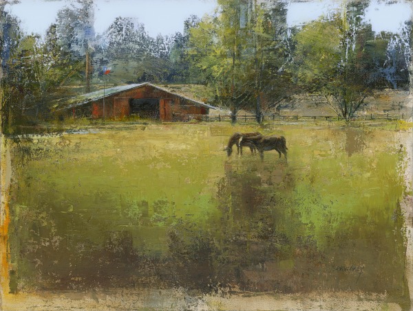 Dave Ivey 18 x 24 Open Edition Giclee on Canvas:"Connel Farm"