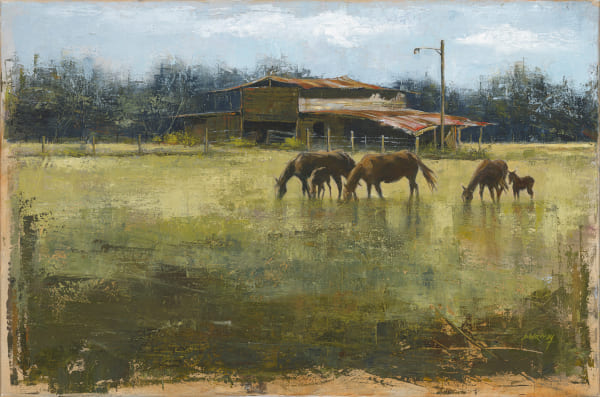 Dave Ivey 24 x 36 Open Edition Giclee on Canvas:"Spring Nibbles"