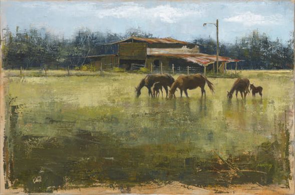 Dave Ivey 24 x 36 Open Edition Giclee on Canvas:"Spring Nibbles"