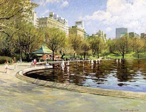 David Bareford Handsigned and Numbered Limited Edition: "Spring Day, Central Park "
