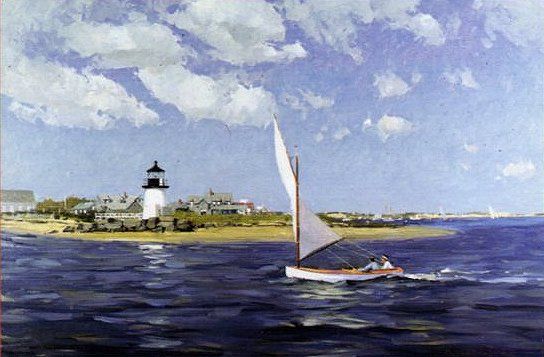 David Bareford Handsigned and Numbered Limited Edition: "Summer Afternoon at Brant Point "