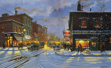 DAVID BARNHOUSE 15X24 Secondary Market Art: "TIS THE SEASON"