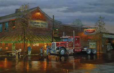 DAVID BARNHOUSE 18X27 Secondary Market Art: "BIG RED"