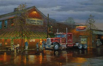 DAVID BARNHOUSE 18X27 Secondary Market Art: "BIG RED"