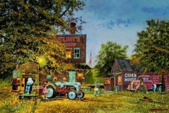 DAVID BARNHOUSE 18X27 Secondary Market Art: "READY OR NOT"