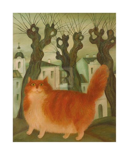 David Khaiken Hand Numbered Limited Edition Print on Paper :"Comrade Cats IV"