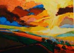 David LeverettHand Signed Publisher Proof Lithograph:"Redpink Sky"