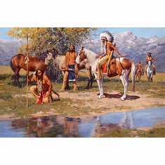 David Mann Fine Art Giclee: "The Still Warm Camp"