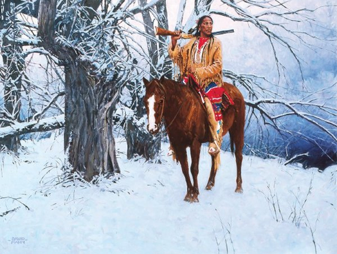 David Mann Hand Signed and Numbered Limited Edition Giclee Print: "Winter Stillness" David Mann Hand Signed and Numbered Limited Edition Giclee Print: "Winter Stillness"