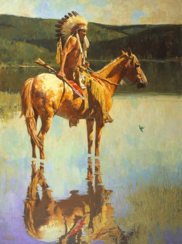 David Mann Handsigned and Numbered Limited Edition Giclee on Canvas : " Welcome Home "
