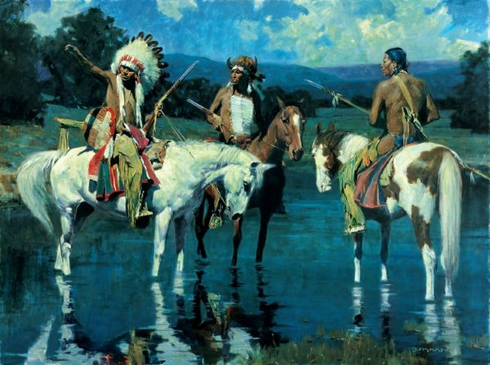 David Mann Handsigned and Numbered Limited Edition:"Lakota Moon"