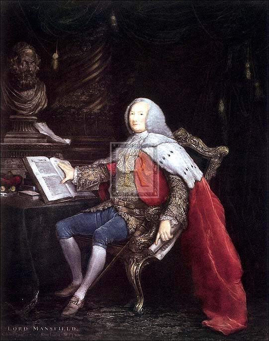 David Martin Artist Hand Colored Copper Plate Printed Atelier Print:"Lord Mansfield, Chief.Justice of England"