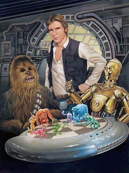 David Nester Artist Signed Limited Edition Art: "Let the Wookiee Win"
