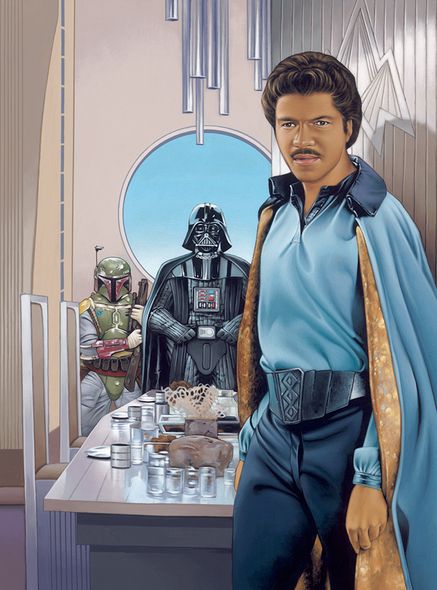 David Nester Artist Signed Limited Edition Star Wars Canvas Giclee:"Join us for Dinner"