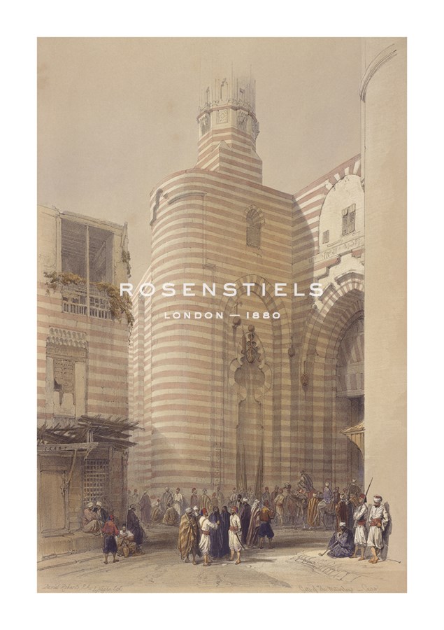 David Roberts Hand Numbered Limited Edition Print on Paper :"Gate of the Metwaleys, Cairo"