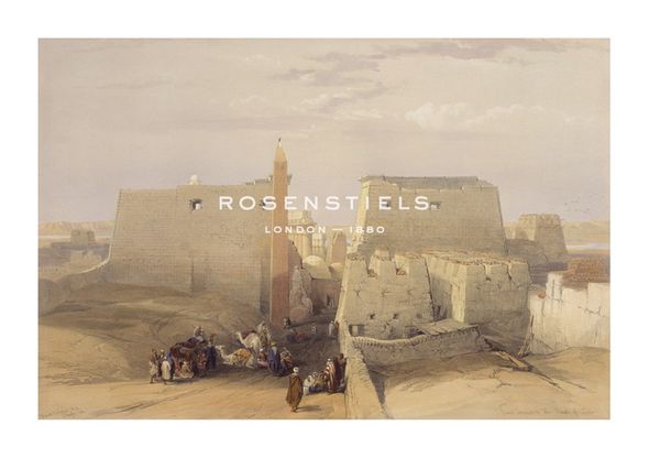 David Roberts Hand Numbered Limited Edition Print on Paper :"Grand Entrance To Temple Luxor"