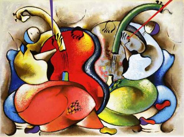 David Schluss Hand Signed and Numbered Limited Edition Serigraph:"Song of Dreams ll"