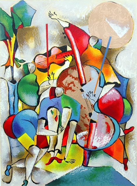 David Schluss Handsigned and Numbered Limited Edition Serigraph:"Good Times "