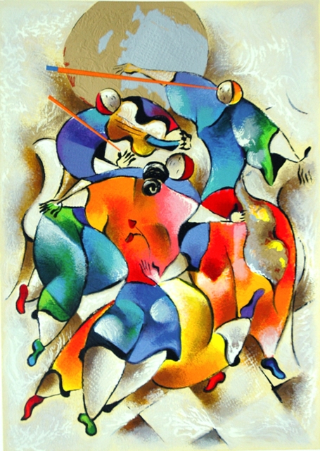 David Schluss Handsigned and Numbered Limited Edition Serigraph:"Vita IV"