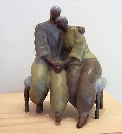 David Schluss Limited Edition Sculpture: " Lover's Bench "