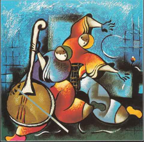 David Schluss Limited Edition Serigraph:"Banjo Song"