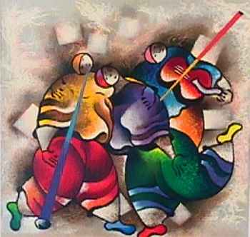 David Schluss Limited Edition Serigraph:"Celebration Dance"